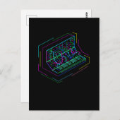 Carte Postale Synthétiseur à tambour analogique à clavier de syn (Devant / Derrière)