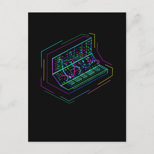 Carte Postale Synthétiseur à tambour analogique à clavier de syn (Devant)