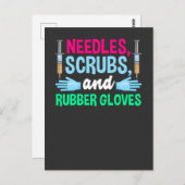 Carte Postale Syringue et employé de sang de fellation (Devant / Derrière)