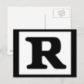 Carte Postale Système de notation R (Devant / Derrière)