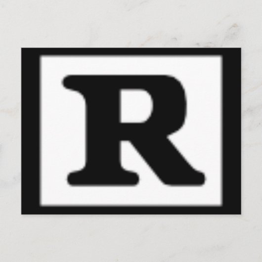 Carte Postale Système de notation R (Devant)