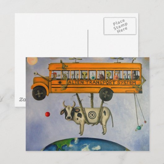 Carte Postale Système de transport Alien (Devant / Derrière)