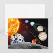 Carte Postale Système solaire (Devant / Derrière)