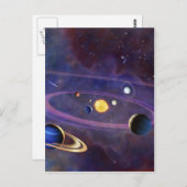 Carte Postale Système solaire (Devant / Derrière)