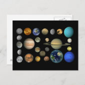 Carte Postale Système solaire (Devant / Derrière)
