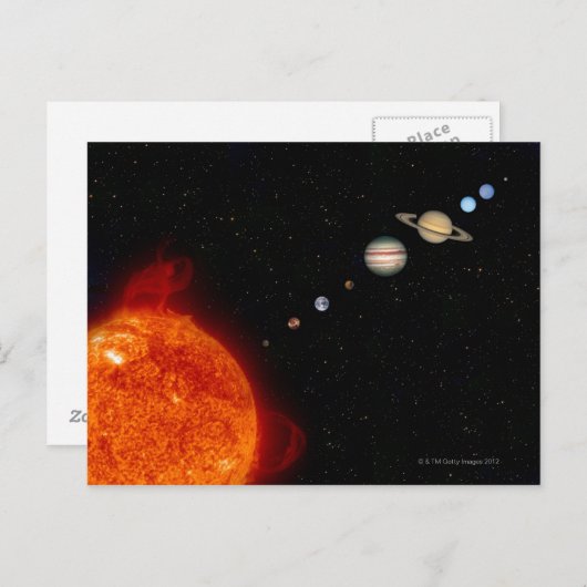 Carte Postale Système solaire 2 (Devant / Derrière)