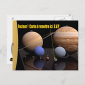 Carte postale système solaire briefkaart (Voorkant / Achterkant)