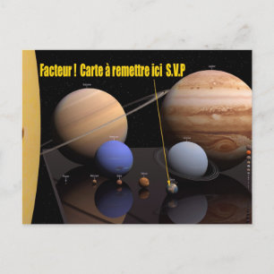 Carte postale système solaire briefkaart