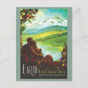 Carte Postale Système solaire spatial planétaire