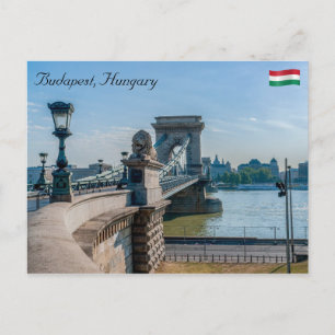 Carte Postale Szechenyi Pont Chaîne à Budapest, Hongrie