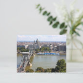 Carte Postale Szechenyi Pont Chaîne, Budapest, Hongrie (Debout devant)