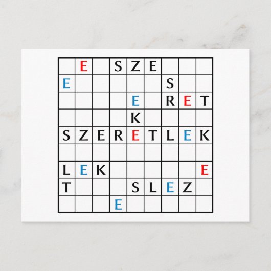 Carte Postale szeretlek (Devant)