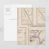 Carte Postale T17S R21E Tulare Comté Plan de section (Devant / Derrière)