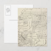 Carte Postale T18S R21E Tulare Comté Plan de section (Devant / Derrière)