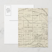 Carte Postale T18S R24E Tulare Comté Plan de section (Devant / Derrière)
