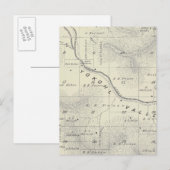 Carte Postale T19S R27E Tulare Comté Plan de section (Devant / Derrière)
