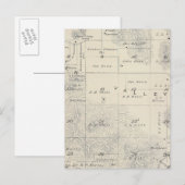 Carte Postale T21S R28E Tulare Comté Plan de section (Devant / Derrière)