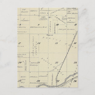 Carte Postale T22S R27E Tulare Comté Plan de section