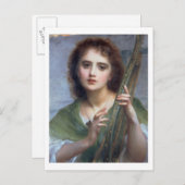 Carte Postale T31601 A Lady with Lyre (panneau) (Devant / Derrière)