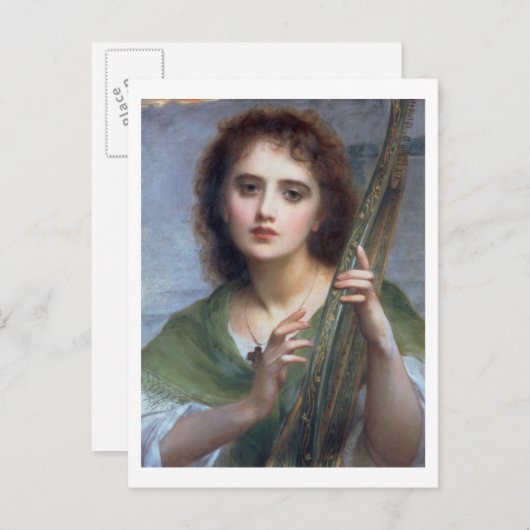 Carte Postale T31601 A Lady with Lyre (panneau) (Devant / Derrière)