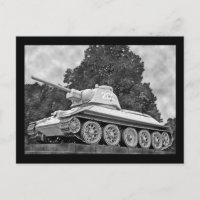 T-34 Russian Tank, Soviet Memorial, Berlin - B&W(2