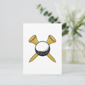 Carte Postale T et balle croisées (Debout devant)