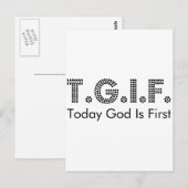 CARTE POSTALE T.G.I.F. (Devant / Derrière)