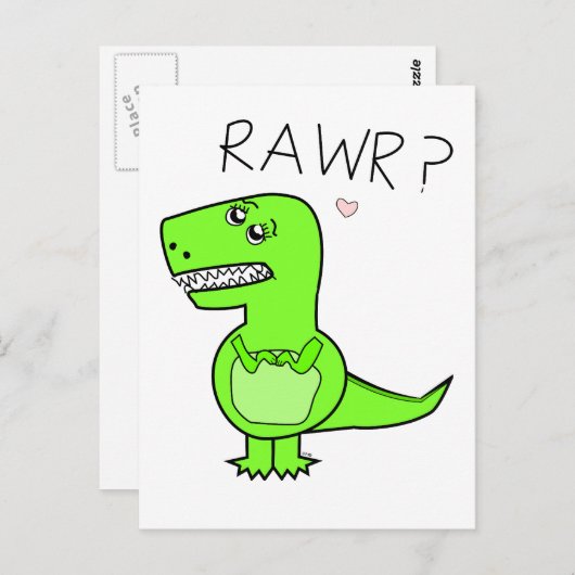 Carte postale T-Rex (Devant / Derrière)