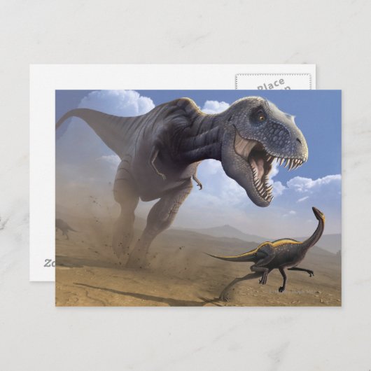 Carte Postale T Rex (Devant / Derrière)