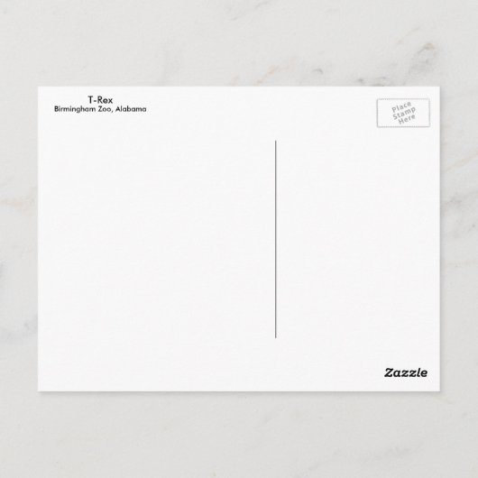 Carte Postale T-Rex (Dos)