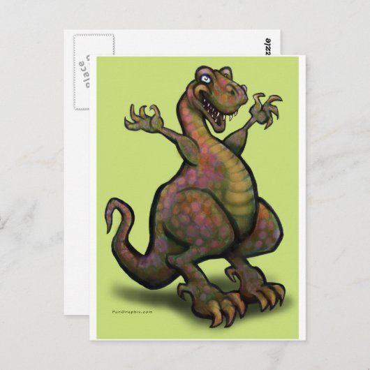 Carte Postale T-Rex (Devant / Derrière)