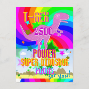Carte Postale T-Rex 2500 Power Super Points Dinosaur pour vous!