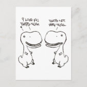 Carte Postale T-rex amour (Devant)