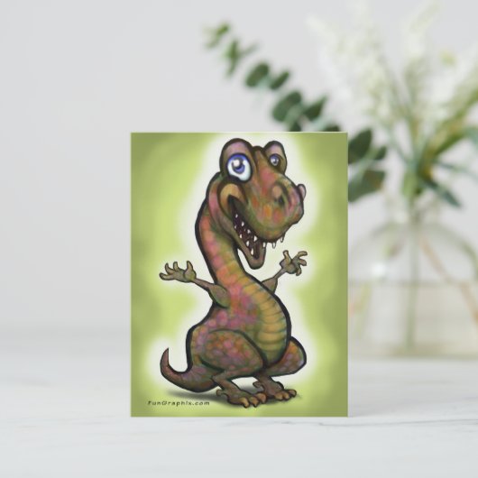 Carte Postale T-Rex bébé (Debout devant)