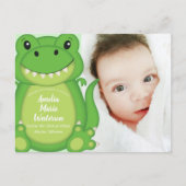 Carte Postale T-Rex Dinosaur Baby shower vert (Devant)