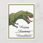 Carte postale T-Rex Dinosaur Hanoukka (Devant)