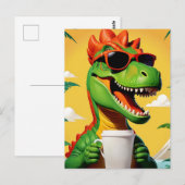 Carte Postale T-Rex Dinosaure Drôle  (Devant / Derrière)