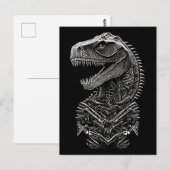 Carte Postale T-Rex Dinosaure gothique (Devant / Derrière)