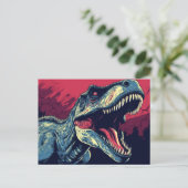Carte Postale T-Rex dinosaure reptile (Debout devant)