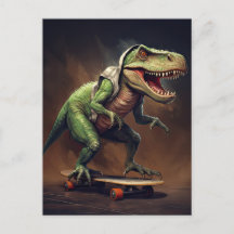 T-Rex Dinosaure sur un Skateboard Fête d'anniversa