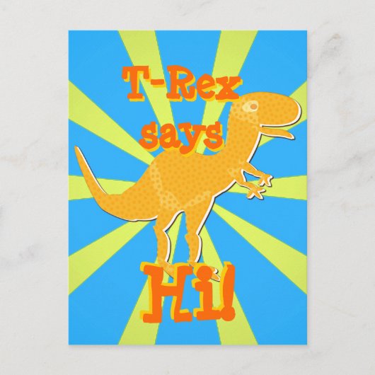 Carte Postale T-Rex dit Hi Postcard (Devant)