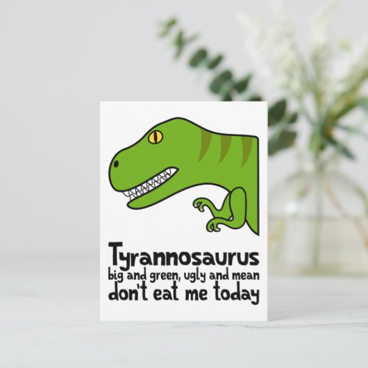 Carte Postale T-Rex Haiku (Debout devant)