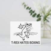 Carte Postale T Rex Hates Boxe (Debout devant)
