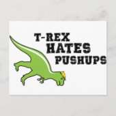 Carte Postale T-rex Hates Pushups (Devant)