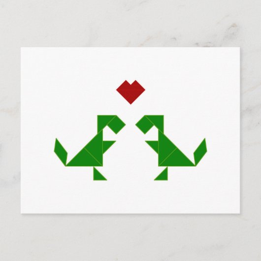 Carte Postale T-Rex in Love (Tangramosaurus Rex) (Devant)