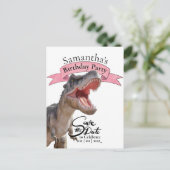 Carte Postale T Rex, Joyeux Anniversaire Fille (Debout devant)