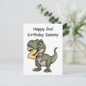 Carte Postale T-Rex mordant le numéro 2 (Debout devant)