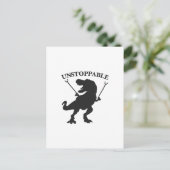 Carte Postale T-rex non stoppable - Choisir la couleur arrière - (Debout devant)