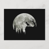 Carte Postale t-rex roar on mountain halloween moon (Devant)