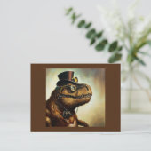 Carte Postale T Rex Steampunk (Debout devant)